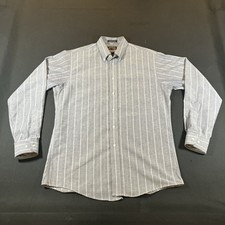 Vintage Arrow Brigade Shirt 16 - 34/35 Large Striped Button Up Athletic Fit 90s