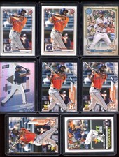 YORDAN ALVAREZ ROOKIE RC LOT OF (8) - Topps / Bowman / Gypsy Queen / Panini