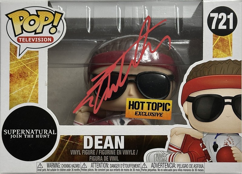 🔥Funko Pop! Supernatural: Dean Hot Topic #721 Signed Jensen Ackles W/COA!🔥