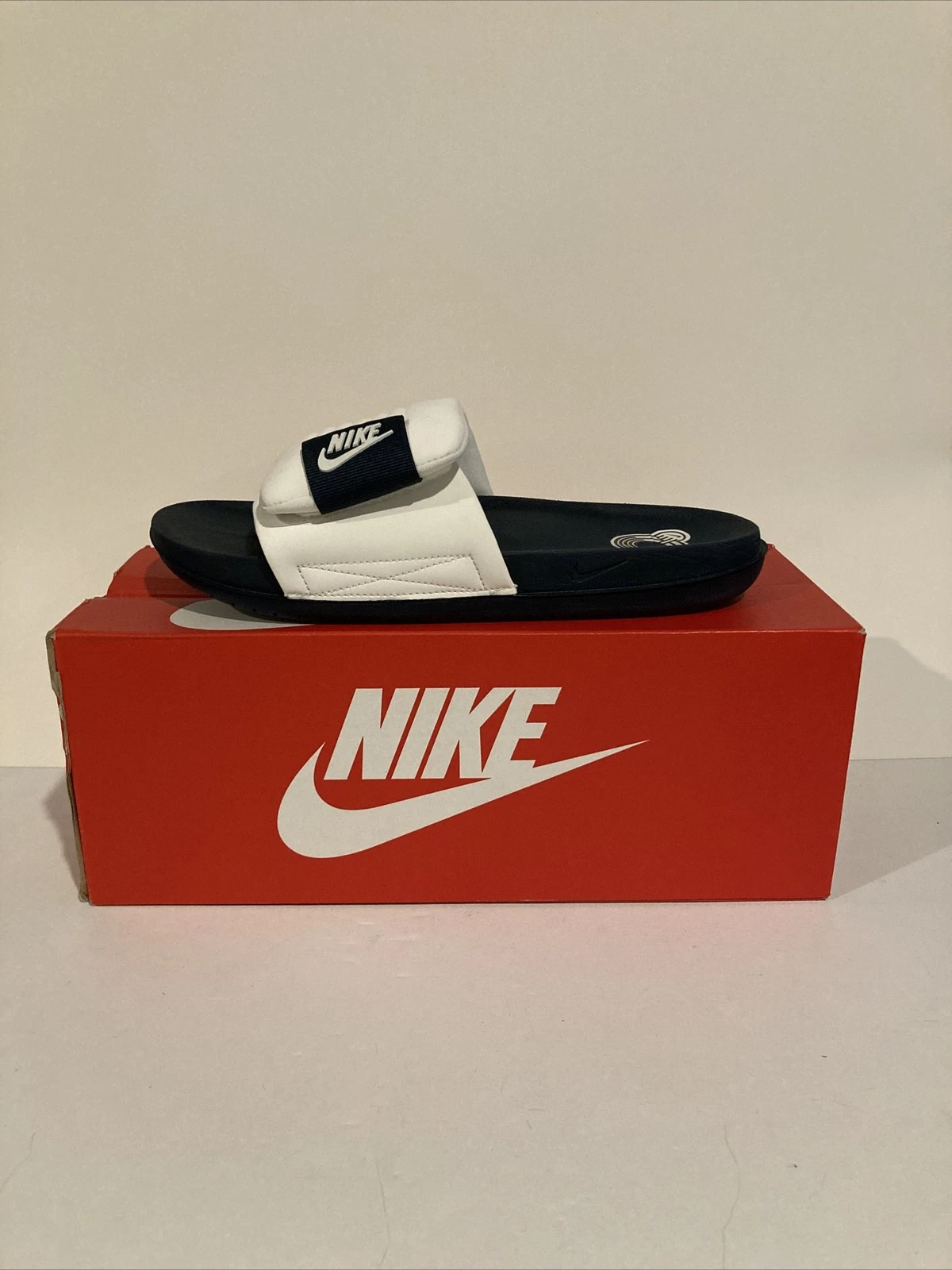 Sandalo Nike Offcourt Adjust Slide Sail Armory Navy uomo unisex slip on DQ9624 101