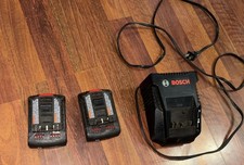 2 Bosch BAT609 18V 1.3 AH Battery  BC660 Charger Great Used