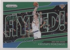 2018-19 Panini Prizm Get Hyped! Green Prizm Kristaps Porzingis #3 9bg