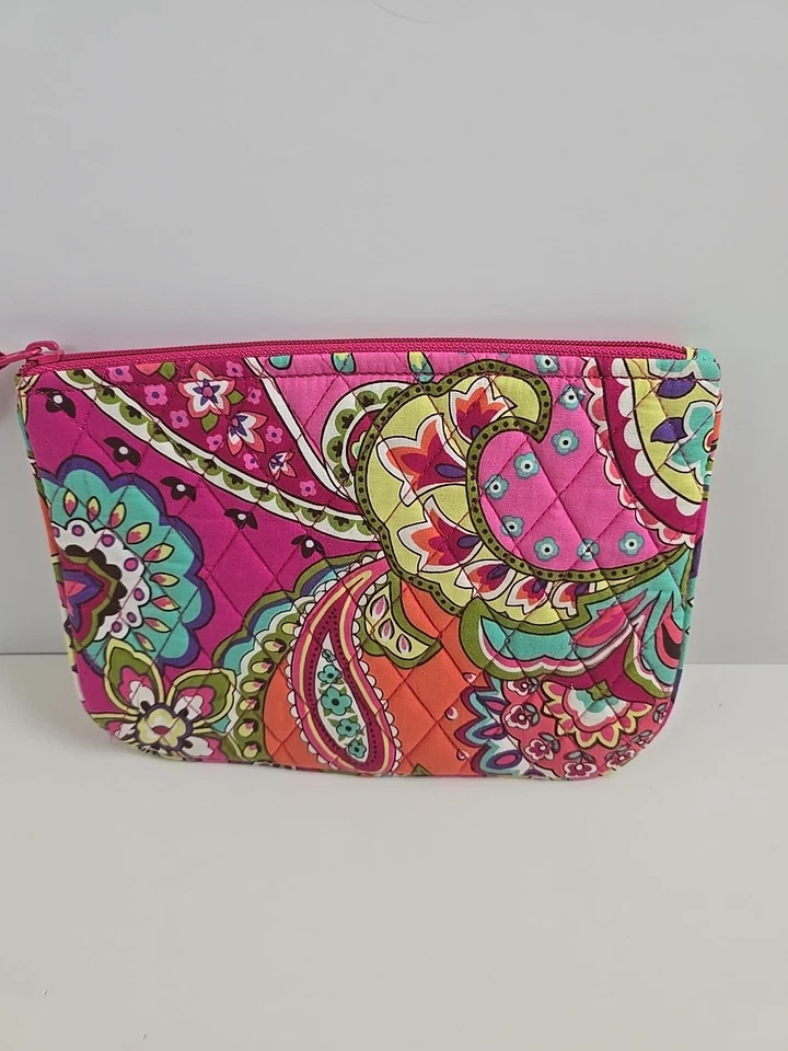 Vera Bradley Petite Case Organizer – Paisley Print – Small Zip Pouch Travel Bag - Image 3 of 4