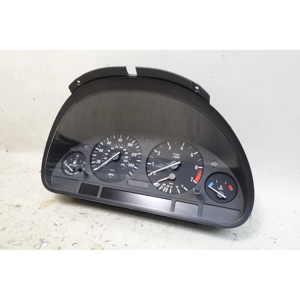 Conjunto de medidor de cuadro de instrumentos OBC alto dañado 01-03 BMW E39 525i 530i OEM Foto 4 de 4