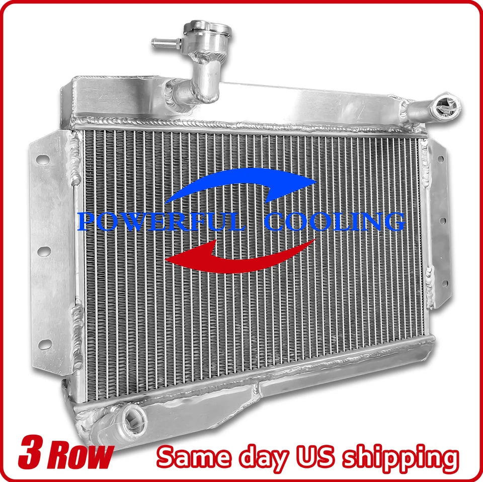 Radiador de aluminio para 1963-1968 MG MGB GT/ROADSTER/BASE 64 1965 1966 1967 2 filas Foto 4 de 4