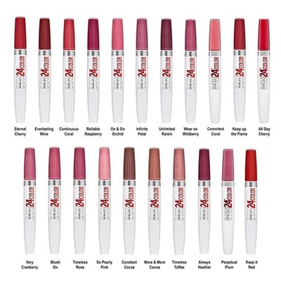 Maybelline Super Stay 24 Color Liquid LIP Color/Moisturizing Balm, Choose Shade