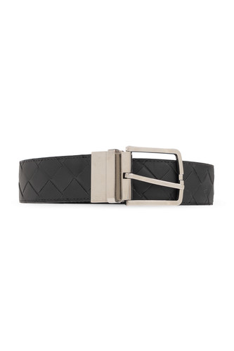 BOTTEGA VENETA Gray Reversible Leather Belt New & Authentic