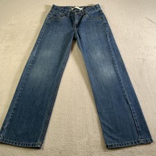 Levis 550 Relaxed Jeans Girls 10 25x25 Blue Medium Wash Mid Rise Straight Denim