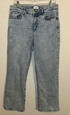 Ann Taylor LOFT Curvy Straight Crop Light Wash Blue Women  s Blue Jeans Size 10