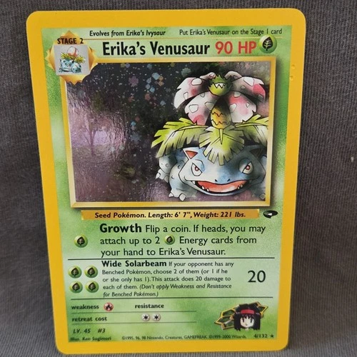 Pokémon TCG Erika's Venusaur Gym Challenge 4/132 90 HP Stage 2 Holo Rare Card