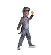 Jurassic World T-Rex Hooded Jumpsuit Costume  Tail Disguise Kids Medium 7/8 