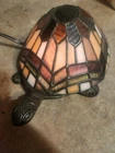 *Vintage* Tiffany Style Stained Glass Turtle Lamp Quoizel Collections