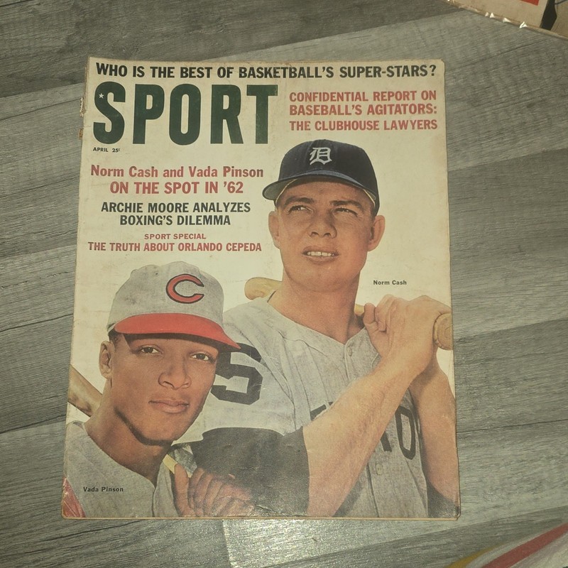 SPORT Magazine April 1962 Illustrated Baseball Boxing Norm Cash Vada Pinson