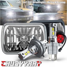 2PCS 7x6" 5x7" LED Headlights Hi/Lo DOT Fit GMC Savana Safari Van 1500-3500