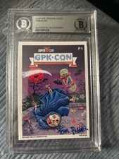 Tom Bunk Signed Custom Trading Card Super Toy Con GPK-CON  Beckett BAS Slabbed