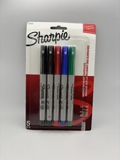Sharpie Ultra Fine Permanent Markers Assorted Colors 5 Ct 37675WC Quick Drying
