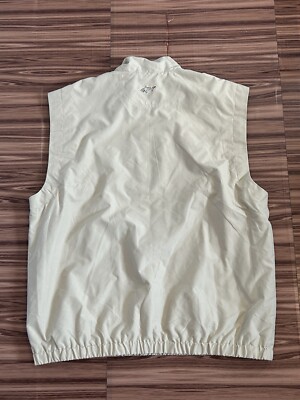 Greg Norman Sleeveless Vest Mens Size Large 1/2 Zip Beige