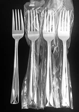 New ONEIDA Stainless Glossy LINCOLN Set Of 4 SALAD FORKS 7" Flatware NEW