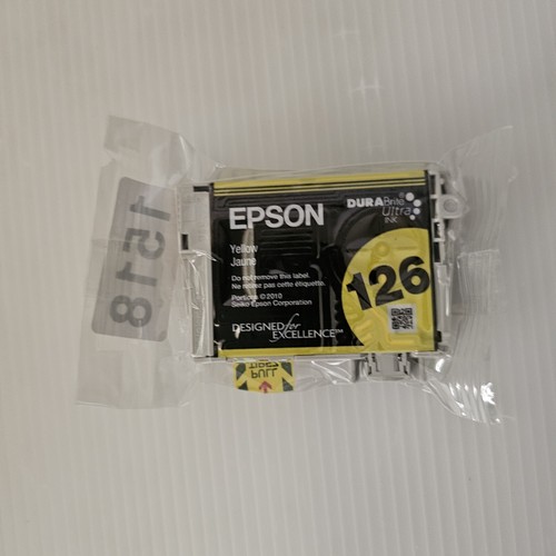 NEW Sealed Genuine Epson 126 Yellow Ink Cartridge
