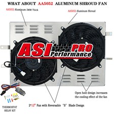Aluminum Shroud Fan Fit 1997-2004 2003 Ford Mustang Gt Svt Cobra 4.6l 5.4l V8