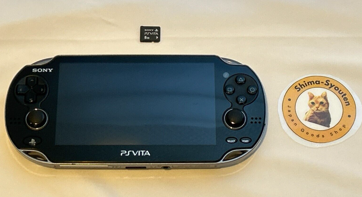 Sony PS Vita PSV Crystal Black PCH-1000 ZA01 Console & 8G Memory