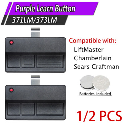 Remote Control 3-Btn 371LM 372LM 373LM 315MHz Purple Learn Button Garage Door