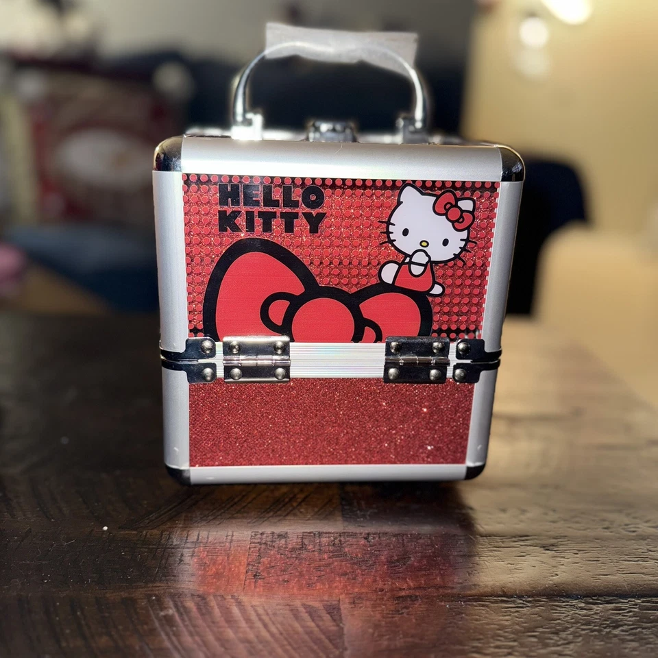 Hello Kitty Sanrio Plegable Maquillaje Brillo Caja de Viaje Regalo para Niñas Mujer Nuevo Foto 4 de 4