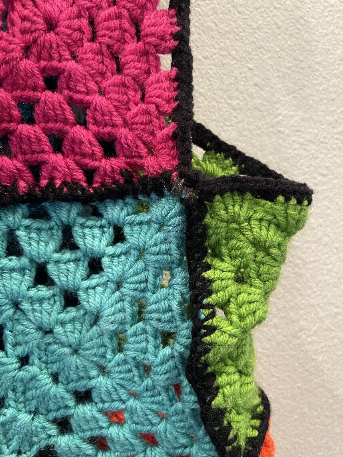 Handmade VINTAGE 70’s Crochet Granny Open Front M… - image 4