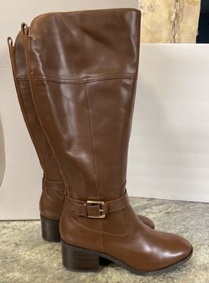 tall brown leather boots wide calf