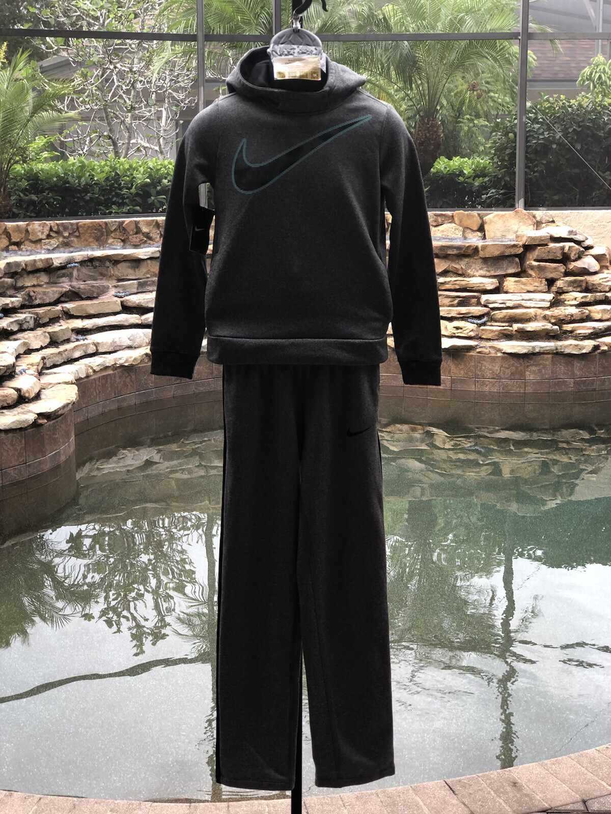 NIKE YOUTH GIRLS ATHLETIC THERMA HOODED SWEATSUIT (HOODIE: LARGE) (PANTS:  XL) | eBay