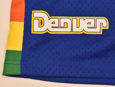 Mitchell Ness Denver Nuggets 1991 Hardwood Classics 75th Anniversary Swingman Shorts Smsh1200 Dnu91pppblue Blue