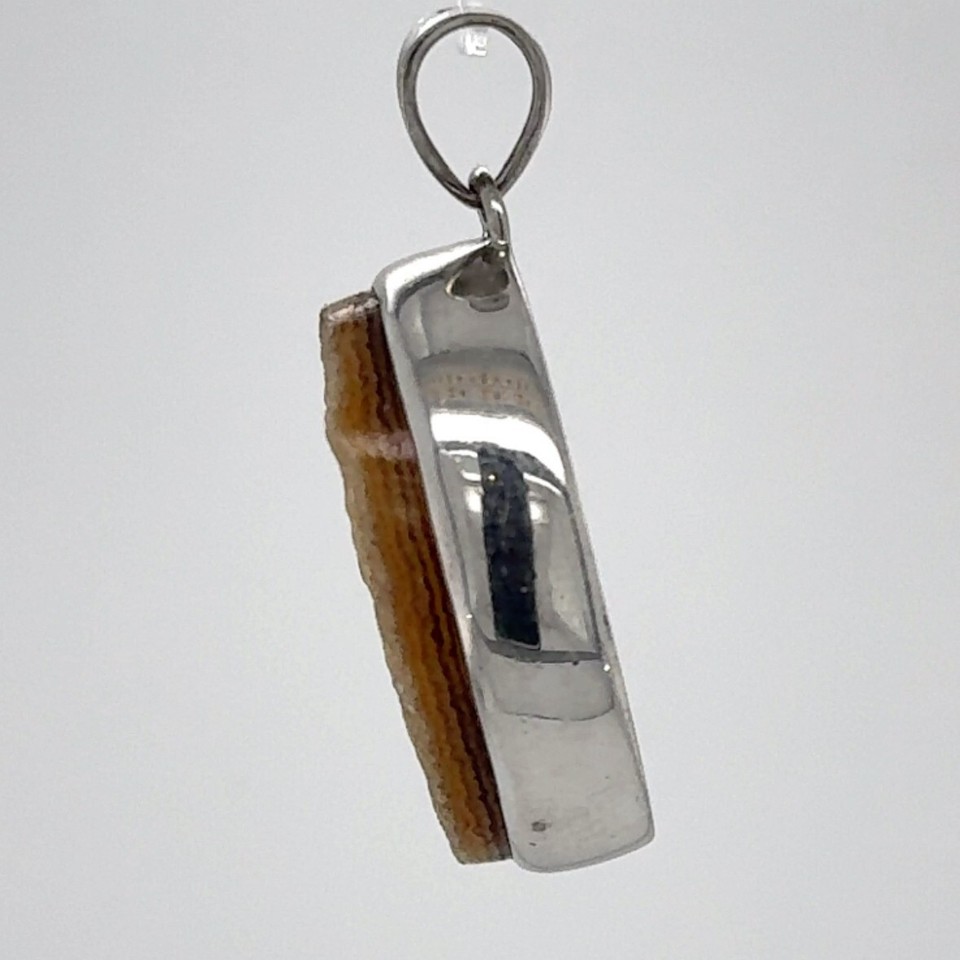 Sterling Silver Astrophylite Druzy Oval Pendant