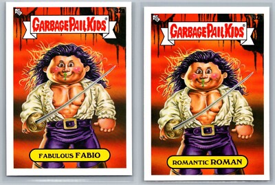 Fabio Lanzoni Garbage Pail Kids GPK Spoof 2-Card Set