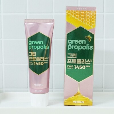 MEDIAN Green Propolis EWG 1450ppm Toothpaste 100g #Fresh Peach PINK Amore NEW
