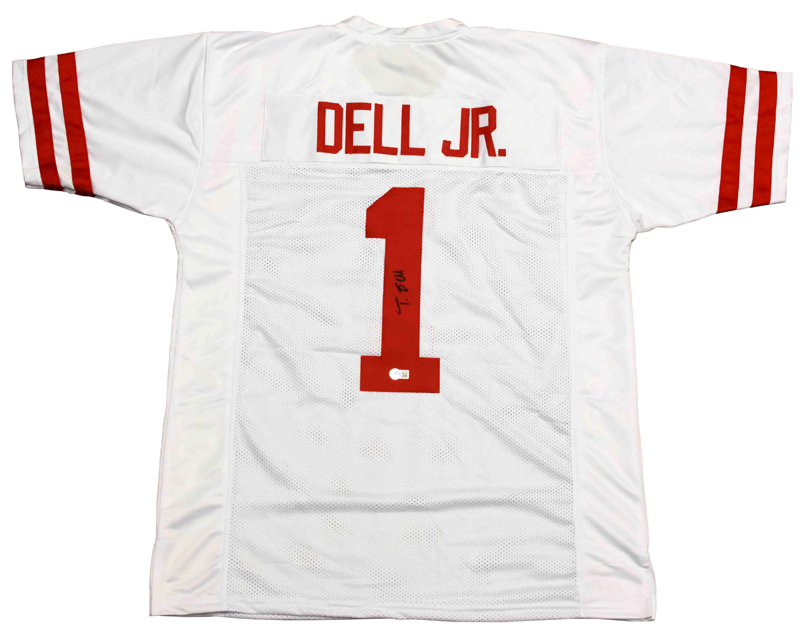 Tank Dell Autographed Signed Houston Cougars #1 WHITE JERSEY BECKETT 