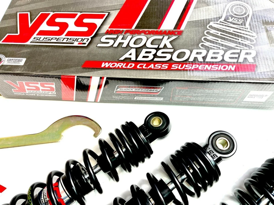 YSS 4 Simson HQ ÖLDRUCK Stoßdämpfer schwarz 300mm + 280mm Schwalbe KR51 NEU - Bild 2 von 4