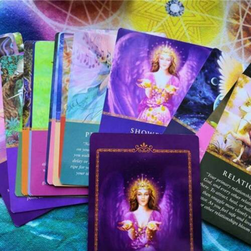 44 Angel Oracle Tarot Cards Deck Doreen Virtue & Radleigh Valentine Psychic Game - Picture 1 of 8