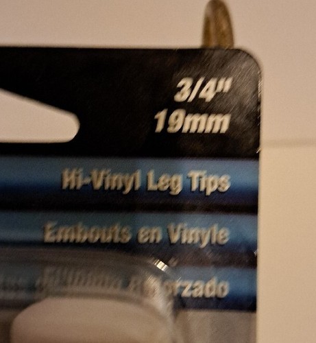 Shepherd Hardware Leg Tips 3/4" 19mm 9201 4pc Use On Tubular Metal Or Wood  - Picture 2 of 6