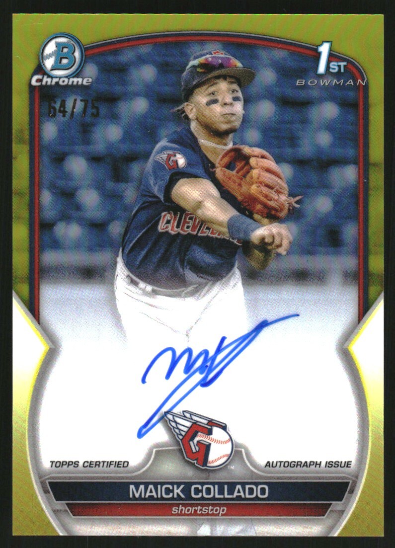 2023 Bowman Chrome Prospect Autographs Yellow #CPAMCO Maick Collado /75