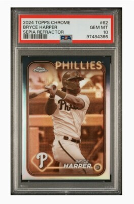 2024 Topps Chrome - Sepia Refractor #62 Bryce Harper for sale 