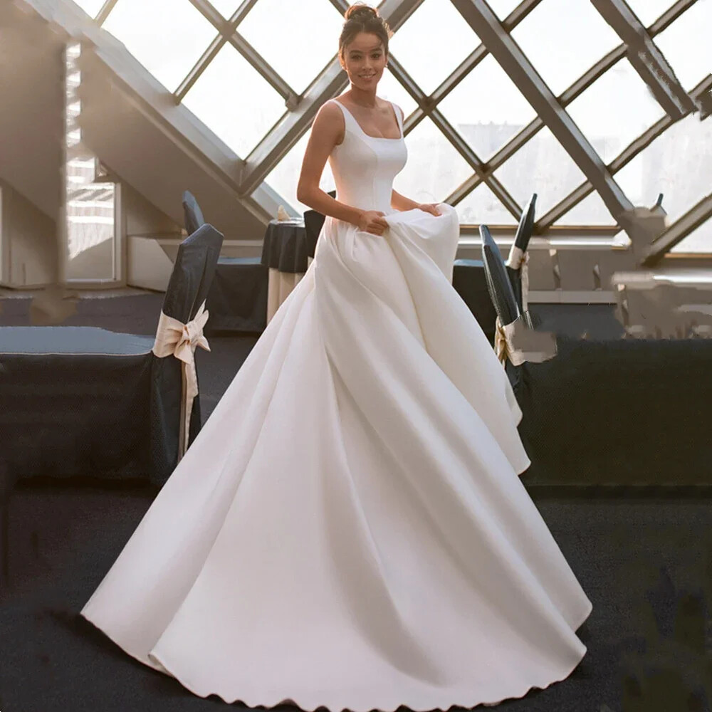 princess simple dress Princess Off the Shoulder Silver Satin Simple Long Prom Dresses APD2998