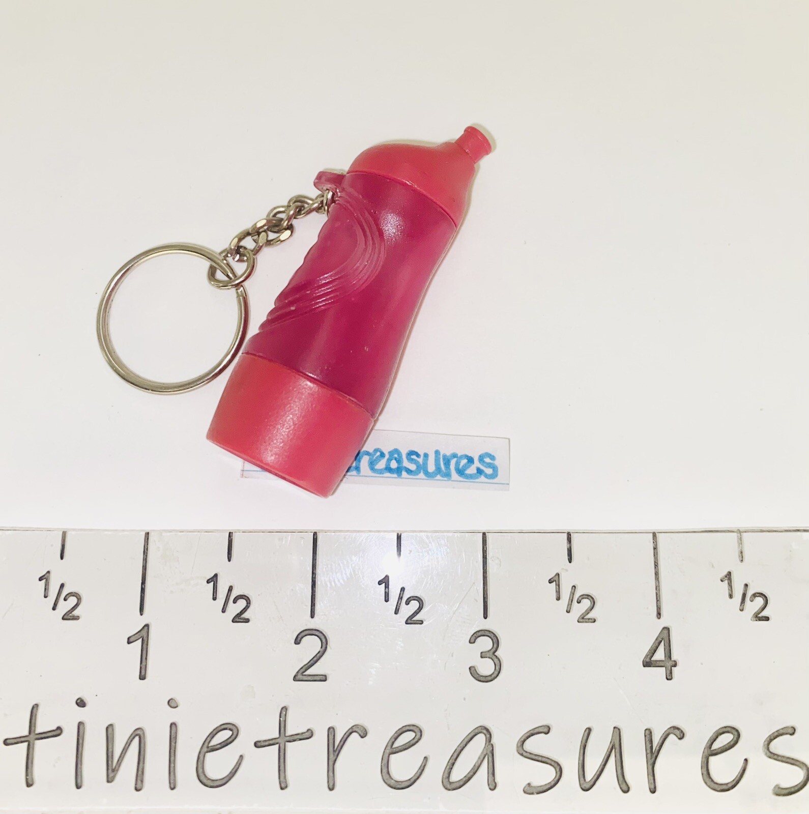 Tupperware keychain Mini Eco sport Bottle in Pink Tinietreasures