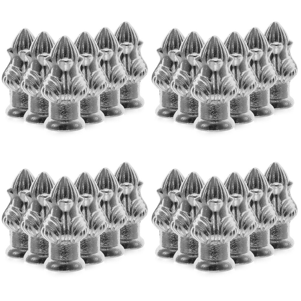 24 Pcs Chandelier Screw Cap Metal Bullet Lamp Finial Solid Finials eBay