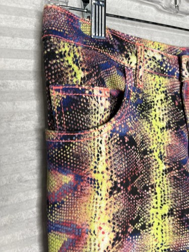 Descendants Jeans Girls Size XL Disney D-Signed Colorful Snake Print Mid Rise - Picture 3 of 10