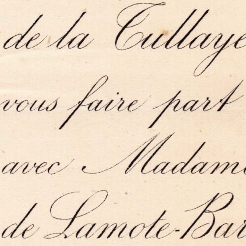 Joseph De La Tullaye 1879 De Lamote-Barace De Senonnes - Imagen 1 de 3