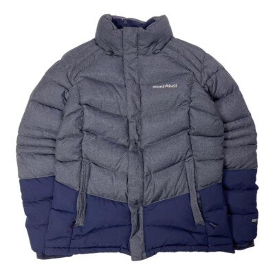 ジャケット・アウター montbell down puffer jacket y2k teck Montbell Puffer Jacket Down Outdoor EX700 Wind Stopper Grey Navy