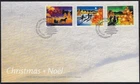 CHRISTMAS LIGHTS = Official FDC with set of 3 stamps Canada 2001 #1922-1924