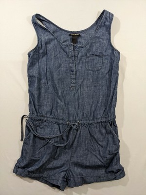 Lucky Brand Overall Shorts Womens Blue 