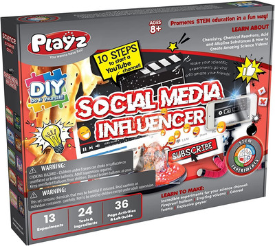 Playz Social Media Influencer Science Kit for Kids with 13+ Trendy Science Exper