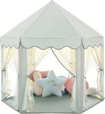 Princess Tent Playhouse for Kids with Star Lights, 55''x53'', Indoor/Outdoor